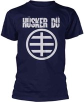 Hüsker Dü Heren Tshirt -S- Circle Logo 1 Blauw