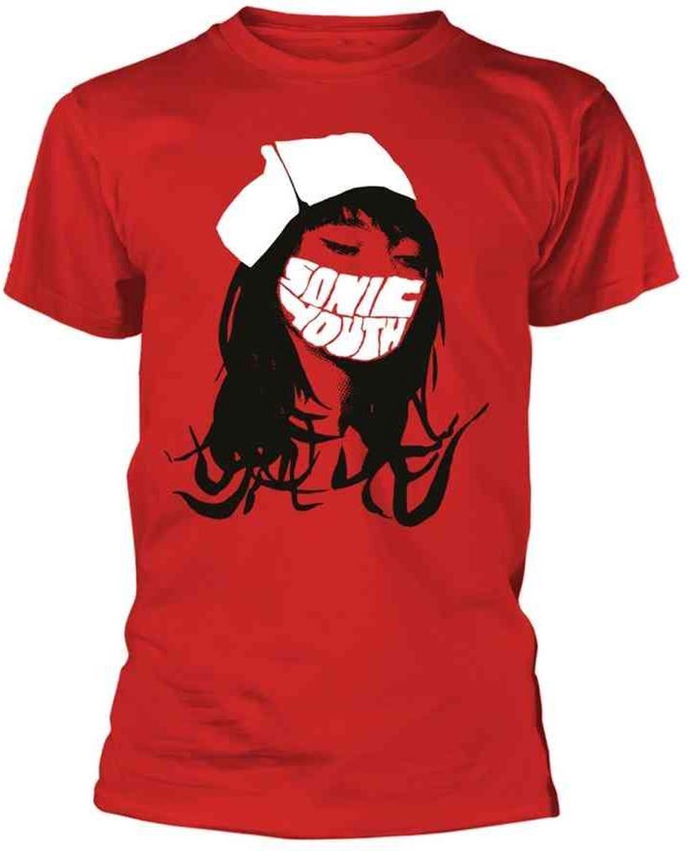Sonic Youth Heren Tshirt -L- Nurse Rood