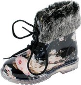 Regenlaars Gevavi Boots | Hind Gevoerde Meisjes en Dameslaars PVC | Maat 32 | Zwart