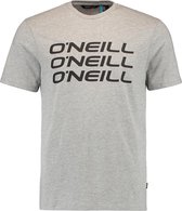 O'Neill T-Shirt Men Triple Stack Silver Melee M - Silver Melee Materiaal: 100% Katoen (Biologisch) Round Neck