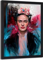 Foto in frame , Frida Kahlo , Kunstschilderes , 70x100cm , multikleur , wanddecoratie