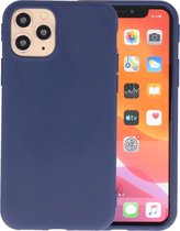 Premium Color Bescherming Telefoonhoesje - Backcover Hoesje - Achterkant Hoesje - Geschikt voor iPhone 11 Pro Max - Navy