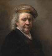 Schilderij - Rembrandt van Rijn, Zelfportret, 1669, 90x100 cm