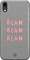 iPhone XR hoesje siliconen - Blah blah blah | Apple iPhone XR case | TPU backcover transparant