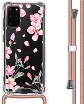 iMoshion Design hoesje met koord voor de Samsung Galaxy S20 Plus - Bloem - Roze