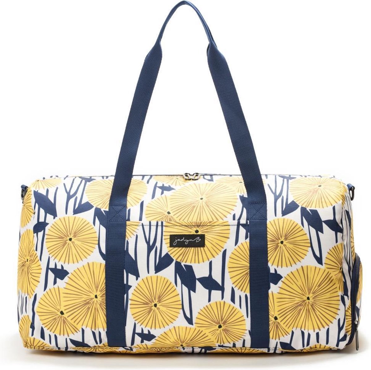 Jadyn B Weekender Bag - 52L Sporttas met een schoenenvak (Yellow Flowers)