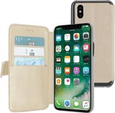 MH by Azuri walletcase - magnetische sluiting & cardslots - goud - iPhone X/Xs