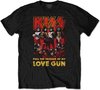 Kiss Heren Tshirt -XL- Love Gun Glow Zwart