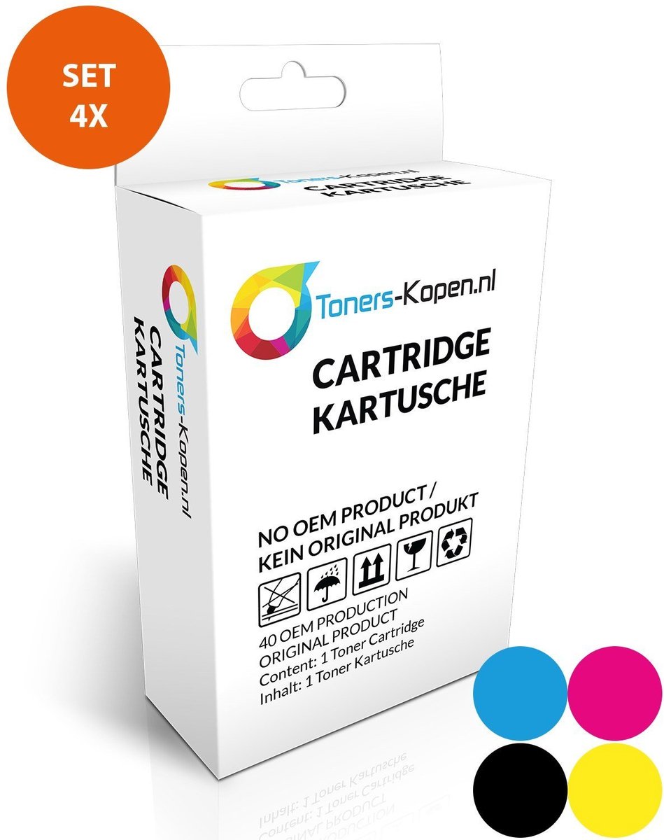 Epson C-13T9441 / T944440 / T9452 - Inktcartridge Multipack 4-delig - 1x Zwart, 1x Cyaan, 1x Magenta, 1x Geel - Huismerk Compatible - Geschikt voor Epson WorkForce Pro WF-C5210DW Epson WorkForce Pro WF-C5290DW Epson WorkForce Pro WF-C5290DW BAM