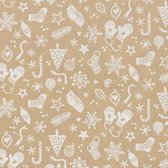 Cadeaupapier inpakpapier geschenkpapier rol Kerst Bronze 30 centimeter x 200 meter