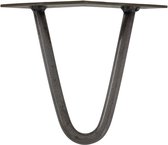 Pied de table en épingle à cheveux en acier brut massif 15 cm