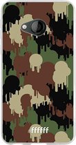 HTC U Play Hoesje Transparant TPU Case - Graffiti Camouflage #ffffff