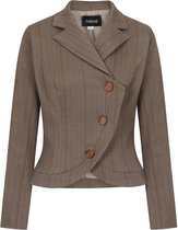 Collectif Lea Herringbone 40's Riding Jasje Bruin