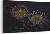 Schilderij - Lotus — 100x70 cm