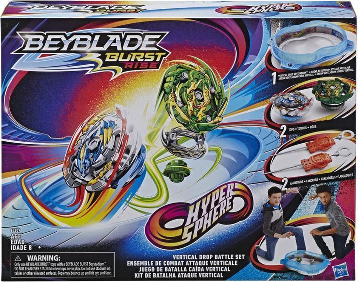 Beyblade Burst QuadDrive Set de Combat Interstellar Drop, arène Beystadium,  2 toupies et 2 lanceurs, à partir de 8 Ans : : Jeux et Jouets