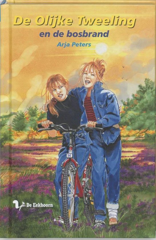 Cover van het boek 'De olijke tweeling en de bosbrand' van A. Peters