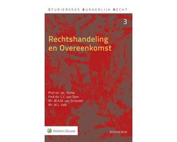 Omslag van Studiereeks burgerlijk recht 3 -   Rechtshandeling en overeenkomst