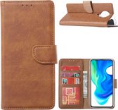 Xiaomi Poco X3 Hoesje met stand portemonnee book case Pasjeshouder wallet - Bruin
