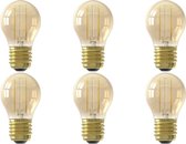 CALEX - LED Lamp 6 Pack - Kogellamp P45 - E27 Fitting - 2W - Warm Wit 2100K - Goud - BSE