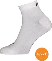 Puma unisex sneaker sokken (6-pack) - wit - Maat: 35-38