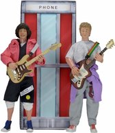 Bill & Ted's Excellent Adventure Clothed Action Figures 18cm Deluxe Boxed Set incl. Phone Booth