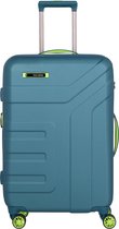 Travelite Vector 4 Wiel Trolley M Expandable petrol/lime