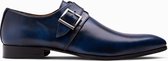 Paulo Bellini Buckle Shoe Belluno Leather Mest Blue