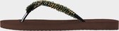 Uzurii Precious Classic Gold Green dames slippers, Coffee, maat: 41/42