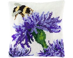 Pako borduurpakket kruissteek kussen - hommel - geprint stramien - 003.287 - DIY kit