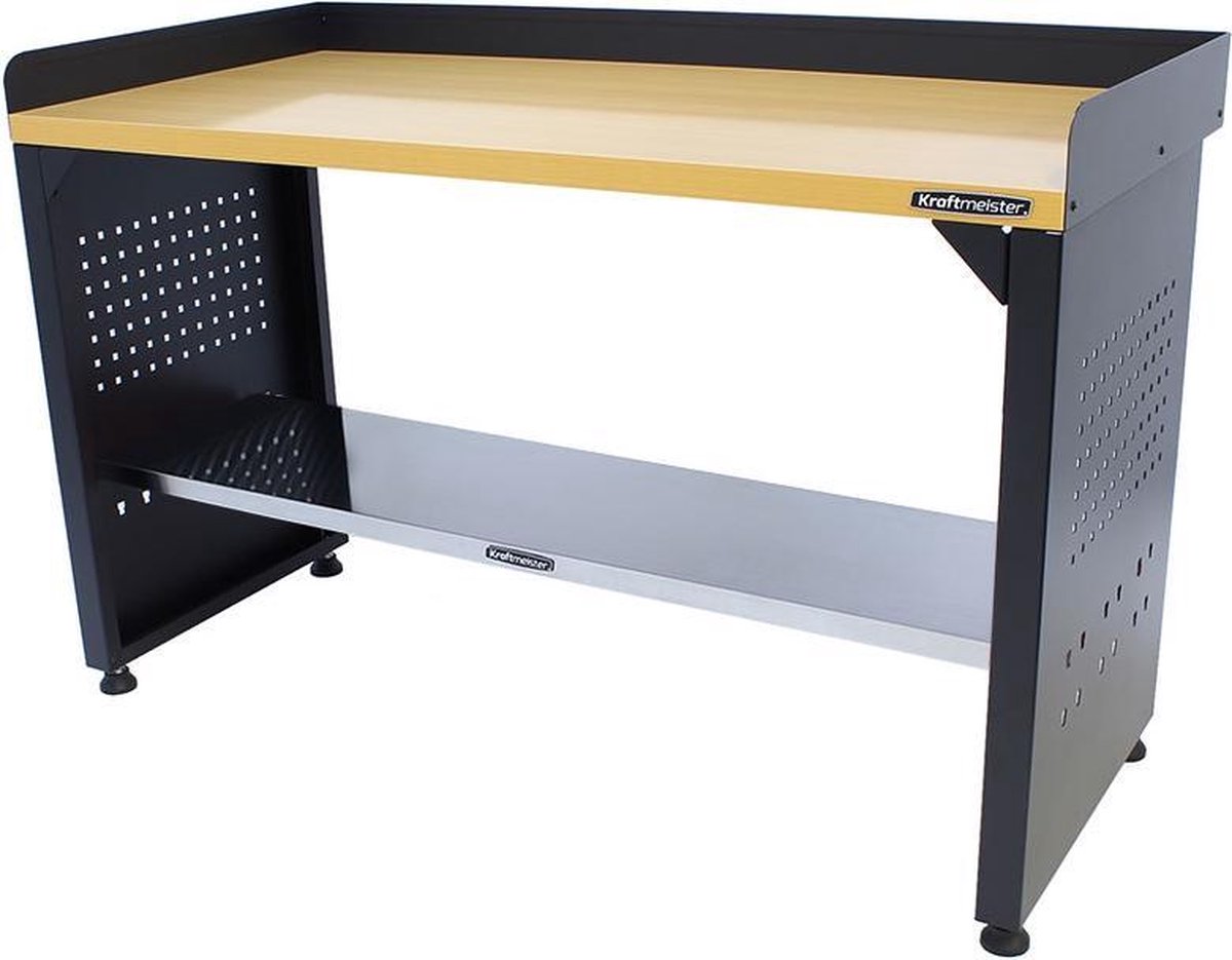 Kraftmeister werkbank 150 cm - Werktafel met MDF werkblad - Zwart