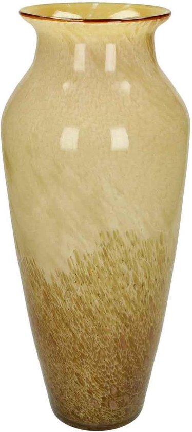 Vase SVJ Home Decorations Vasa - H36,5 x Ø15,5 cm - Glas - Jaune