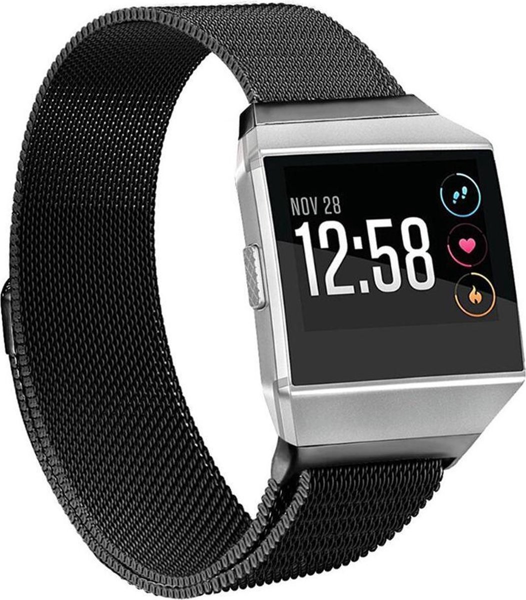 Shop4 - Fitbit Ionic Bandje - Metaal Zwart