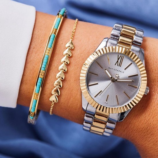May Sparkle Happiness Dames Armband Staal - Goudkleurig | bol.com