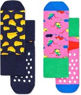 Happy Socks 2-Pack Antislip, Mouse, 6-12 maanden, Maat 17-21