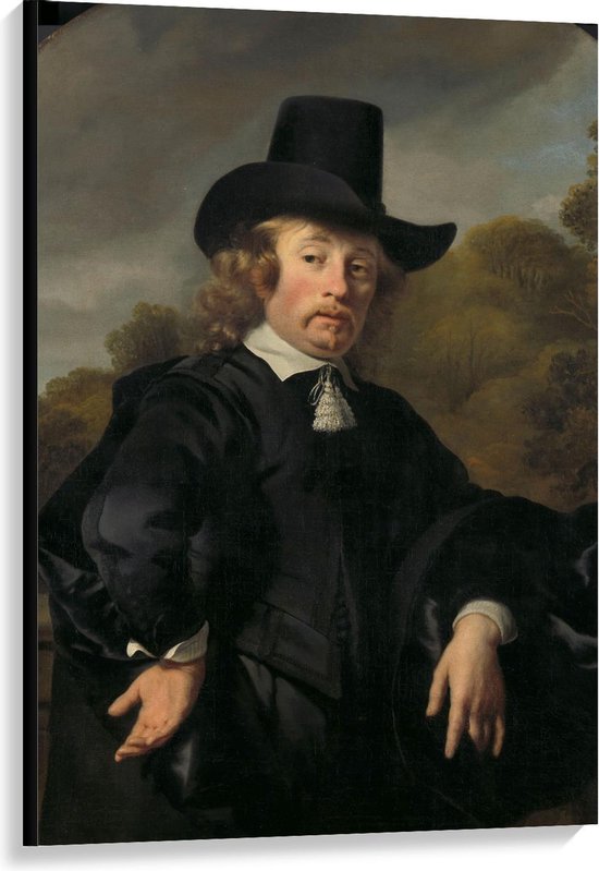 Canvas  - Oude meesters - Portret van Roelof Meulenaer, Ferdinand Bol, 1650 - 80x120cm Foto op Canvas Schilderij (Wanddecoratie op Canvas)