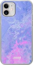 iPhone 12 Mini Hoesje Transparant TPU Case - Purple and Pink Water #ffffff