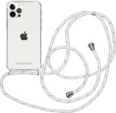 iMoshion Backcover met koord iPhone 12, iPhone 12 Pro hoesje - Wit / Zilver