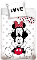 Disney Minnie Mouse Dekbedovertrek Love - Eenpersoons - 140  x 200 cm - Katoen