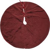 KERSTBOOMROK/BOOMKLEED | STRASS BORDEAUX | D90 CM | FLUWEEL