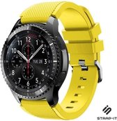Strap-it Siliconen smartwatch bandje - geschikt voor Samsung Galaxy Watch 1 46mm / Galaxy Watch 3 45mm / Gear S3 Classic & Frontier - geel