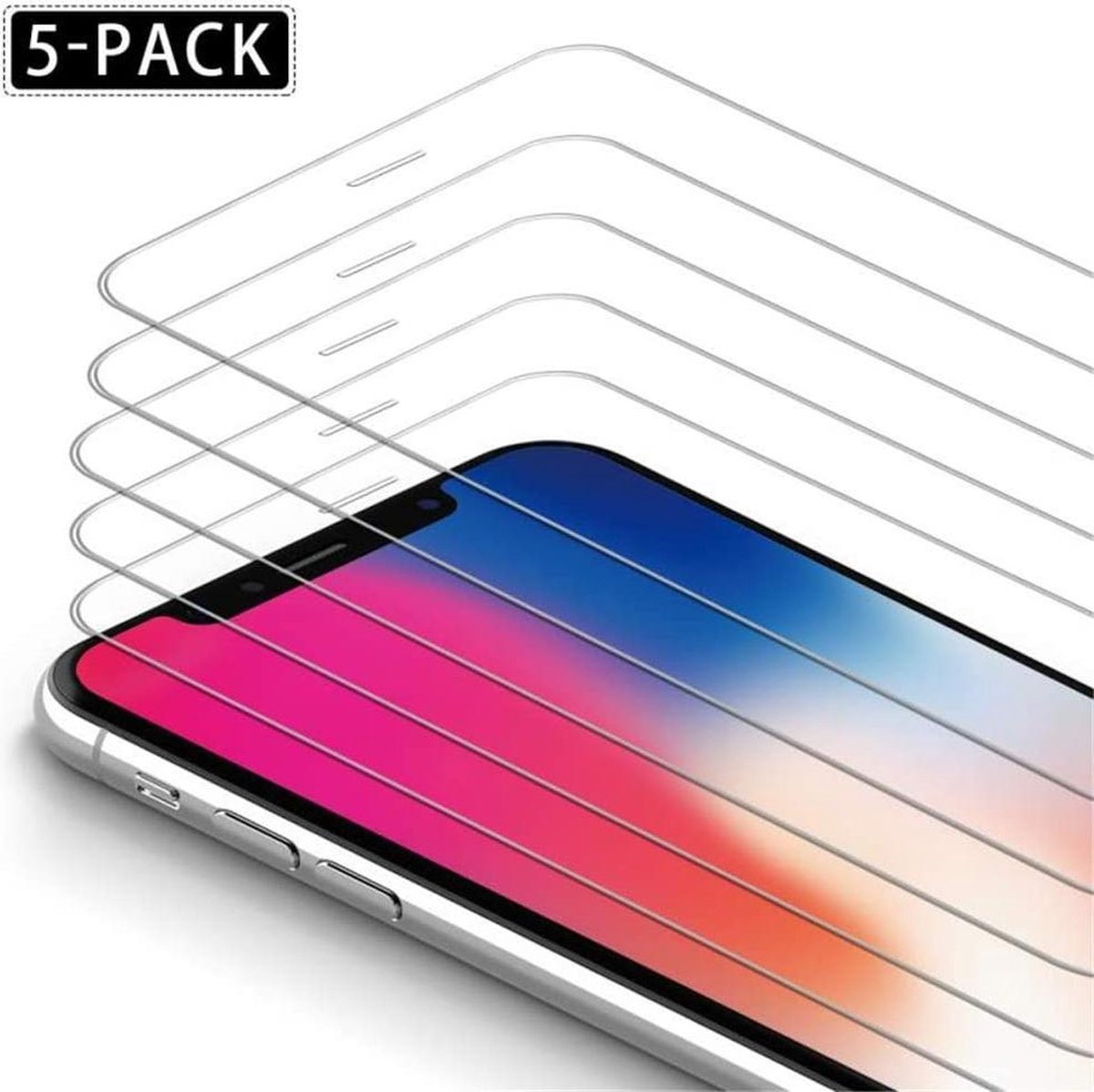 Screenprotector Glas - Tempered Glass Screen Protector - 5X Geschikt voor: Apple iPhone 11 Pro