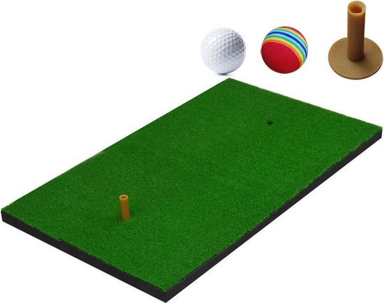 Golf oefenmat - D- Golf afslagmat - driving mat met rubberen tee-sponsbal  en golfbal... | bol.com