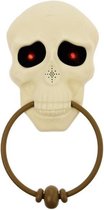 Witbaard Deurbel Halloween Skull Met Geluid 34 Cm Abs Wit