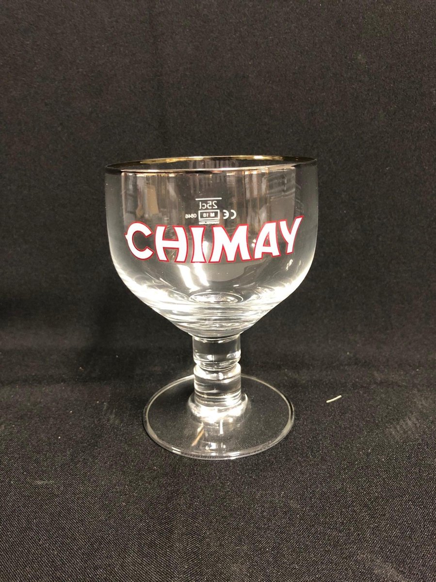 Chimay bierglas op voet voetglas set 3x25cl Trappistenbier bierglazen bier glas glazen