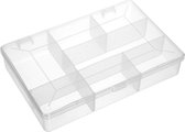Five® Plastic opbergbox met vakjes - 7-vaks - Sorteervakken, Stapelbaar, Met deksel