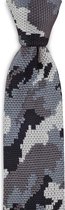 We Love Ties - Stropdas gebreid Camouflage - polyester - grijs / zwart / wit