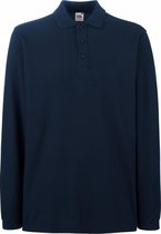 Fruit Of The Loom Premium Hommes Polo à manches longues (Dark Marine)
