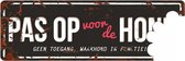 D&D Waakbord / Warning beware of the dog n Zwart/rood 40x14cm