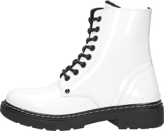 Sub55 - Meisjes Veterboots Wit Lak | bol.com