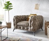 Lounge-stoel Corleone taupe vintage Club-stoel